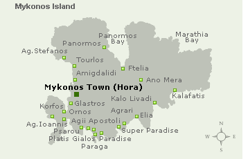 Mykonos gay Hotel Elysium Location