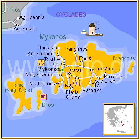 Mykonos Hotel Magas Location