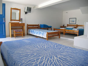 Mykonos gay holiday accommodation Villa Margarita Standard Quad Room