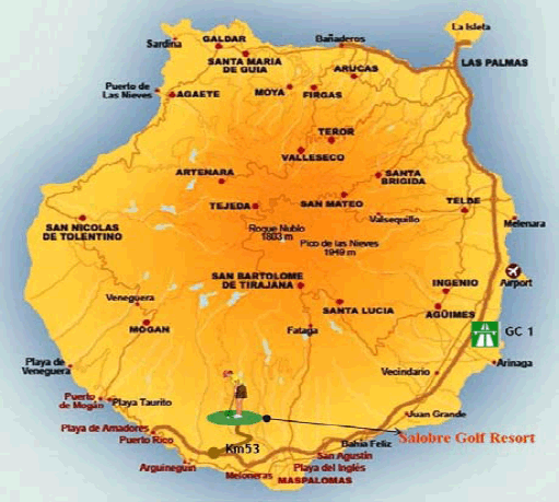 Gran Canaria gay friendly holiday accommodation Hotel Villas Salobre Map