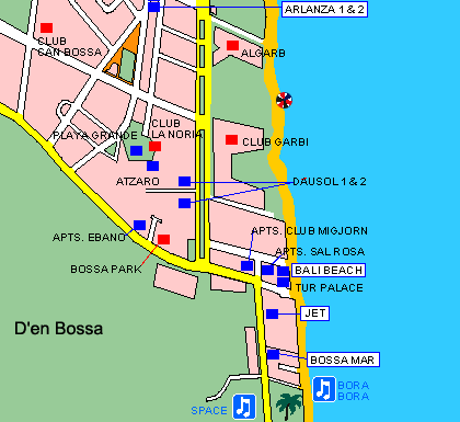 Ibiza gay friendly Apartments Arlanza Location
