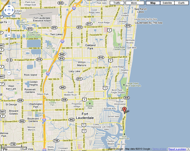 Fort Lauderdale gay Hotel Coconut Cove Location