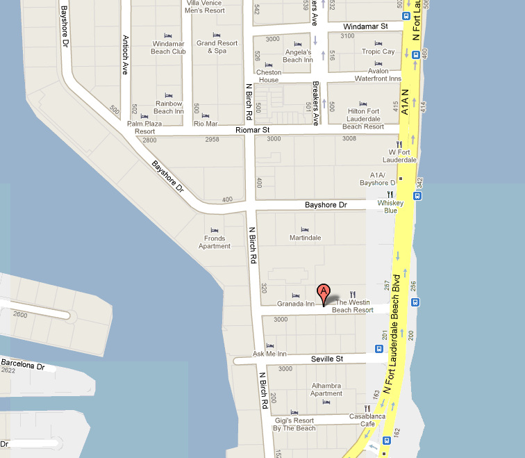 Fort Lauderdale Granada Inn Location