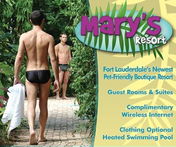 Ft.Lauderdale exclusively gay men's clothing optional Mary's Resort