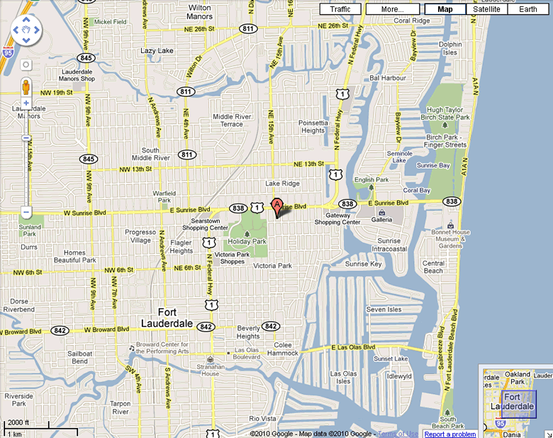 Fort Lauderdale gay Hotel Cheston House Location