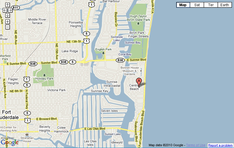 Fort Lauderdale gay Hotel Windamar Beach Resort Location